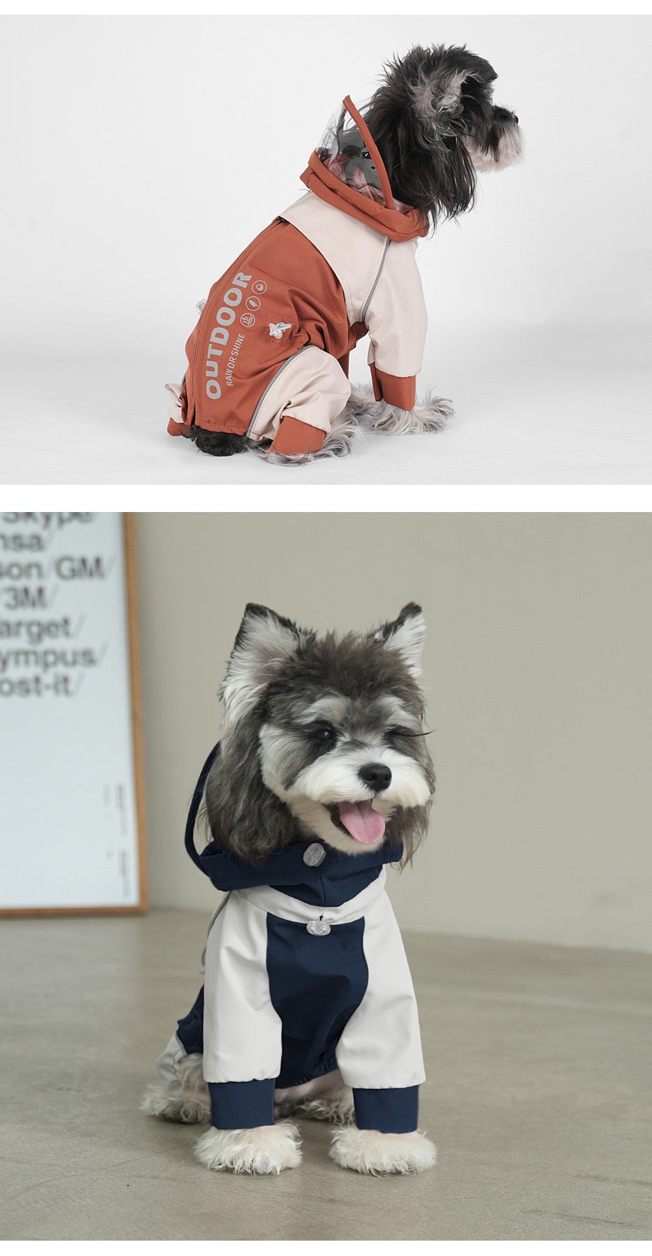 Hard-Shell Hooded Dog Jacket