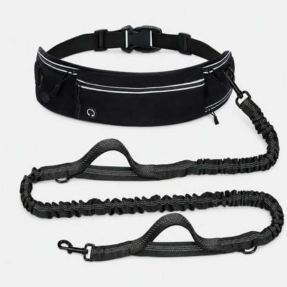 Hands-Free Running Dog Lead with Waist Bag