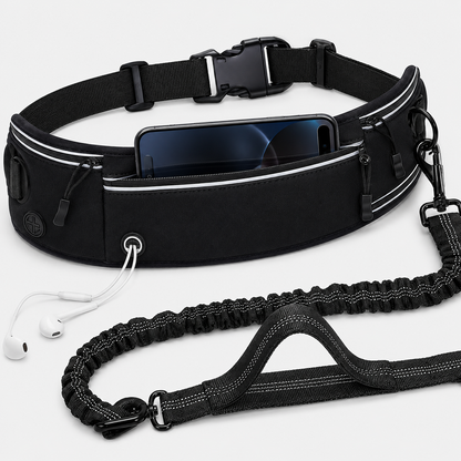 Hands-Free Running Dog Lead with Waist Bag
