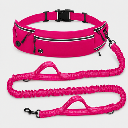 Hands-Free Running Dog Lead with Waist Bag