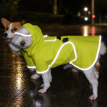 Reflective Belly-Cover Dog Rain Poncho
